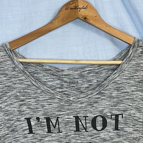 a.n.a Gray Marled "I'M NOT ME WITHOUT COFFEE" Tee Shirt in XXL - Picture 10 of 16